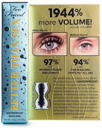 Too Faced Better Than Sex Mascara Waterproof Mini Travel Size .17 Ounc 4.8 g