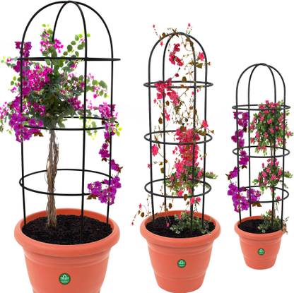 TrustBasket Obelisk Trellis for Plant Support - Set of 3 Plant Container Set