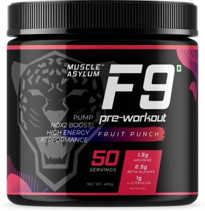 Muscle Asylum F9 Pre-Workout - 50 Servings BCAA