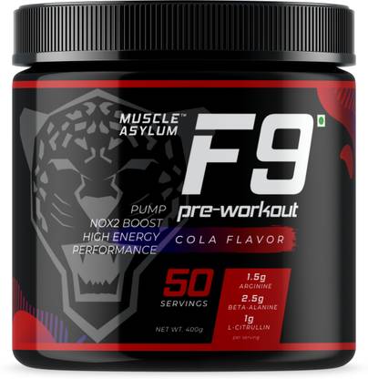 Muscle Asylum F9 Pre-Workout - 50 Servings BCAA
