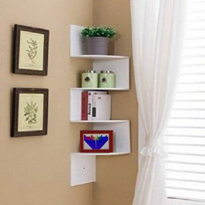 forex max handicrafts Zig Zag 4 wall shelf MDF (Medium Density Fiber) Wall Shelf