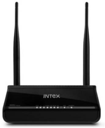 Intex Wireless N300 Adsl2+ Modem Router Router 2.4 GHz 300 Mbps Wifi Speed Dual Band External Antenna Both (Ethernet and ADSL)
