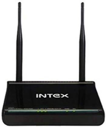 Intex W300D Wireless Modem Router 2.4 GHz 300 Mbps Wifi Speed Single Band External Antenna Ethernet (Cable Broadband)