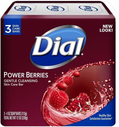 Dial Glycerin Soap Bar, Cranberry And Antioxidant, 4-Ounce, 3 Cou