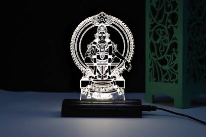 Modak The Lord Krishna 3D illusion Acrylic Table Lamp(Color-Brown) Table Lamp