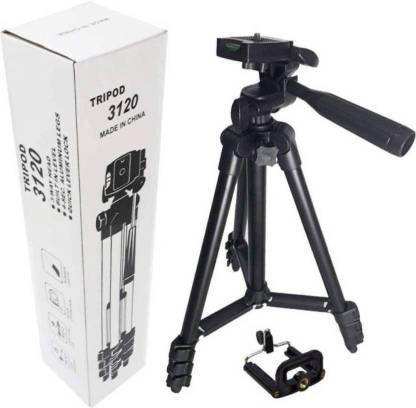 Czech Tripod 3120, Full Black 1020 mm Long Dslr/Mobile/Action Camera Tripod (Black, Supports Up to 1500 g)19A19 Tripod