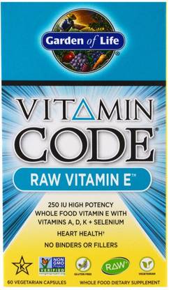Garden Of Life Vitamin Code, Raw Vitamin E