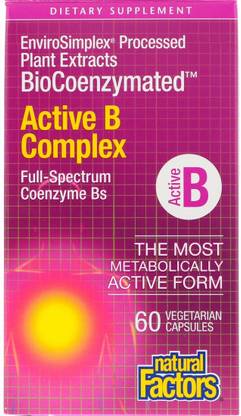 Natural Factors Active B Complex, 60 Vegetarian Capsules