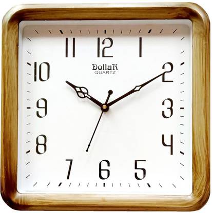 DOLLAR QUARTZ Analog 27 cm X 27 cm Wall Clock
