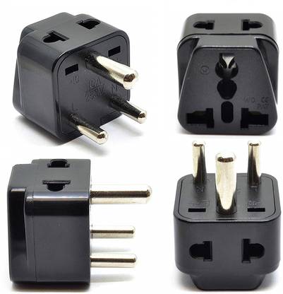 OREI World USA, UK, China to India (Type D) Travel Adapter Plug 2 in 1 - 4 Pack Worldwide Adaptor