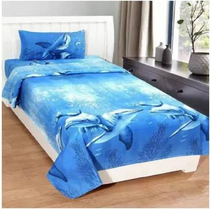 Decor Home Readiness 140 TC Polycotton Single Animal Flat Bedsheet