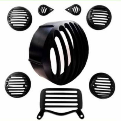KOHLI BULLET ACCESSORIES 350cc 500cc Headlight Cover Grill Set Of 8 Bike Headlight Grill
