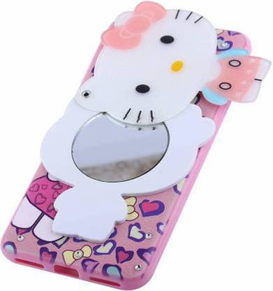 Qzey Back Cover for Vivo y15 Makeup Mirror Kitty