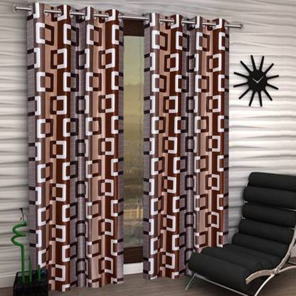 Gantavya 152.4 cm (5 ft) Window Polyester Curtain (Pack Of 2)
