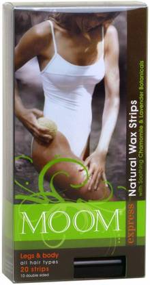 Moom Express Pre Waxed Strips For Legs & Body, 20 Strips Packages Strips