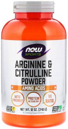 Now Foods Sports, Arginine & Citrulline Powder, 12 oz (340 g) EAA (Essential Amino Acids)