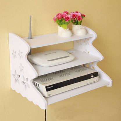star crafts art 3 shelf ta wear white setup box MDF (Medium Density Fiber) Wall Shelf