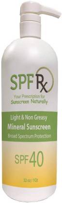 SPF Rx Sunscreen - SPF 50 Sunblock Bulk 40, Mineral Sunscreen With Zinc Oxide