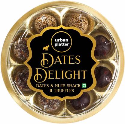 urban platter Dates Delight Laddoo, 175g [Vegan, No Sugar, Dates & Nuts Truffles] Box