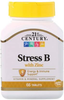 21st Century Stress B, with Zinc, 66 Tablets