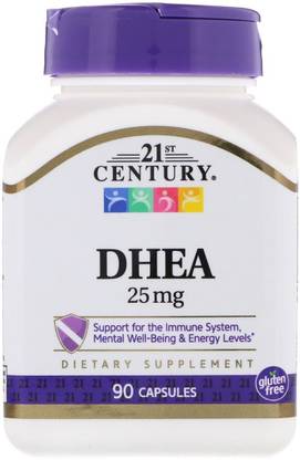 21st Century DHEA, 25 mg, 90 Capsules