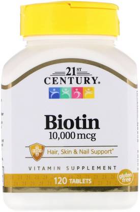21st Century Biotin, 10,000 mcg, 120 Tablets