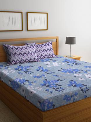Bombay Dyeing Cotton Double Flat 100 TC Floral Bedsheet