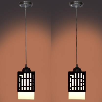 DecorVista Wooden Style Hanging Lamp Creative Pendant Lamp for Room,Foyer,Hallway(PO2) Pendants Ceiling Lamp