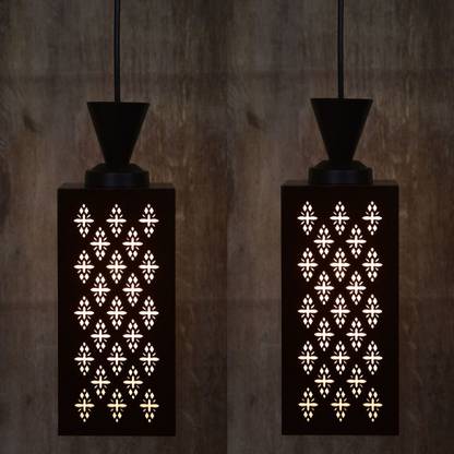 DecorVista Wooden Style Hanging Lamp Creative Wood Pendant For Rooms(PO2) Pendant Lamp Ceiling Lamp