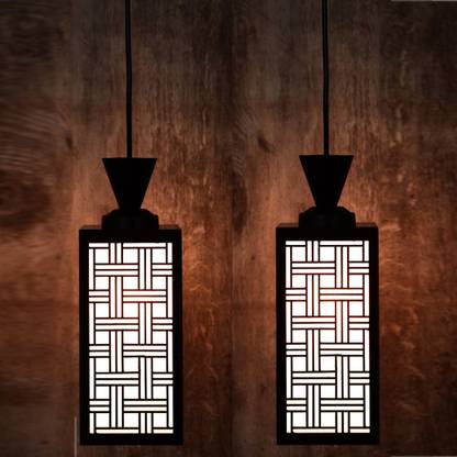 DecorVista Wooden Style Hanging Lamp Creative Wood Pendant For Rooms(PO2) Pendant Lamp Ceiling Lamp