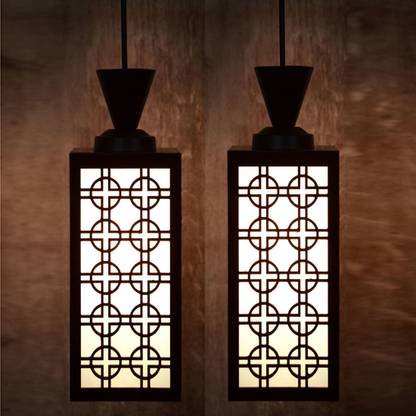 ISHITARTH ENTERPRISES Light Creative Wooden Pendant Lamp for Room,Foyer,Hallway Ceiling Lamp(Black) Ceiling Light Ceiling Lamp