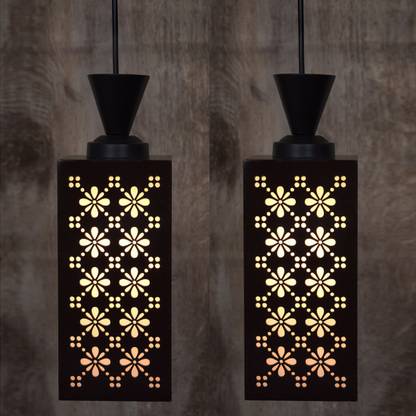 Gojeeva Wooden Hanging Lamp Style Hanging Lamp Creative Wood Pendant Light Lamp suitable for Living Room,Foyer,Bedroom,Hallway (Pack of 2) Pendants Ceiling Lamp