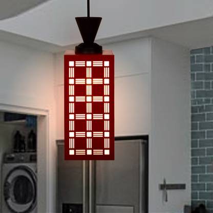 Krishna Enterprises Wooden Hanging Lamp Style Hanging Lamp Creative Wood Pendant Light Pendant Lamp Ceiling Lamp