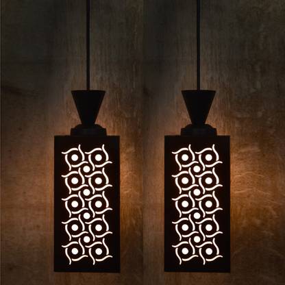 nayan Light Creative Wooden Pendant Lamp for Room,Foyer,Hallway Ceiling Lamp(Black) Ceiling Light Ceiling Lamp