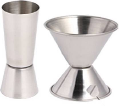 upalabdh 2 PCs Double Side Peg Measure 30 x 60 Ml & 20 x 40 Ml Vodka Shot Liquor Glass Jigger Decanter