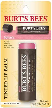Burt's Bees Tinted Lip Balm, Petunia, 0.15 Ounce Tinted Lip Balm, Petun Fruity