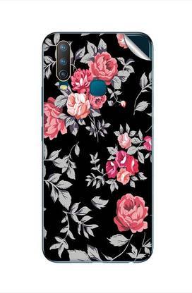 गाडगेटस्वेराप GWAC-3701 Printed Black Floral Vivo U10 मोबाइल स्किन