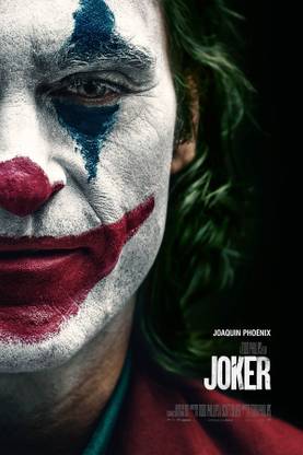 Joker Movie Waterproof Vinyl Sticker Poster for Home Decor,Office, Hall,Living Room,Bedroom,Kids Room (12X18) Fine Art Print