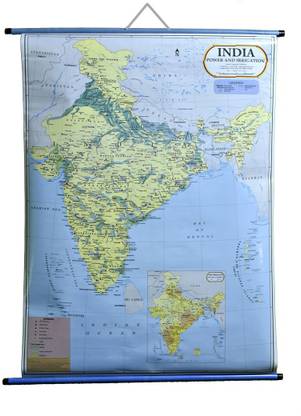ROLLUP MAP OF POWER & IRRIGATION OF INDIA (PIPE MOUNTED) Photographic Paper