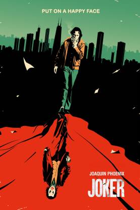 Joker Joaquin Phoenix Fan Art Waterproof Vinyl Sticker Poster for Home Decor,Office, Hall,Living Room,Bedroom,Kids Room (12X18) Fine Art Print