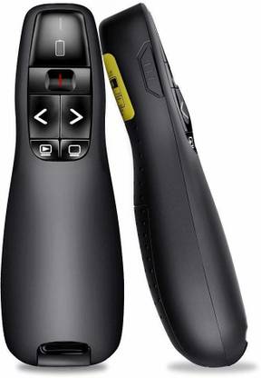 VIBOTON USB Wireless Remote Control Professional Laser Pointer Presenter Slide Changer Controller (Black) For power point presentation Presenter presenter Presenter