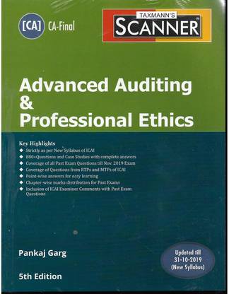 Taxmann Scanner Advanced Auditing & Professional Ethics For CA Final New Syllabus By CA Pankaj Garg Applicable For May 2020 Exam