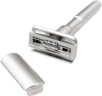 River Lake Safety Shaving Razor Set, Rz700 Long Handle Stainless, Men