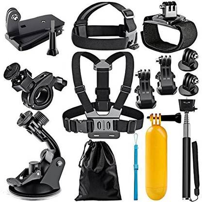 J 12 In 1 Sports Action Camera Accessories Kit For Gopro Hero 1 2 3 3+ 4 SJCAM SJ4000 SJ5000 SJ5000 Xiaomi Dji Osmo Action Sports Action Camera Strap