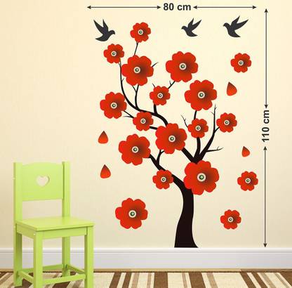 Littlebuds 110 cm Red Tree Removable Sticker