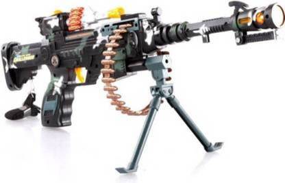 Radha Collection Army Style Toy Gun for Kids with Music, Lights and Laser Light Guns & Darts