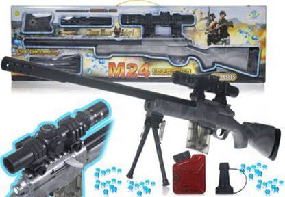 Radha Collection Toys Set With M24 Model Assault Rifle, Scope,1000+ Guns & Darts