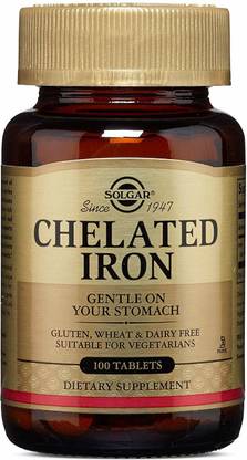 Solgar Chelated Iron, 100 Tablets
