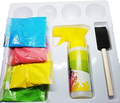 Aadmora Street Art Paint Spray Gun Paint with Chalk Powder Colours for Kids
