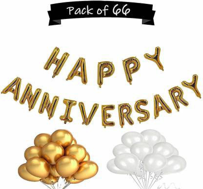 Happy anniversary golden balloons Clearance
